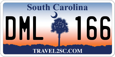 SC license plate DML166