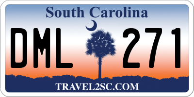SC license plate DML271