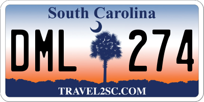SC license plate DML274
