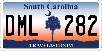 SC license plate DML282