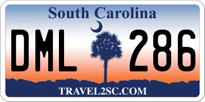 SC license plate DML286