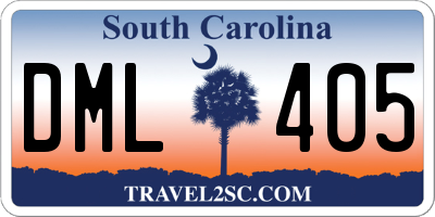 SC license plate DML405