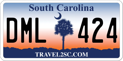 SC license plate DML424