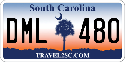 SC license plate DML480