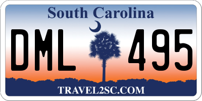 SC license plate DML495