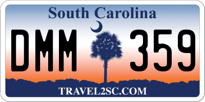 SC license plate DMM359