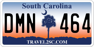 SC license plate DMN464