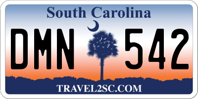 SC license plate DMN542