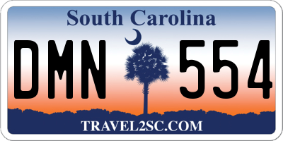 SC license plate DMN554