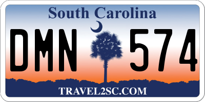 SC license plate DMN574