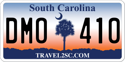 SC license plate DMO410
