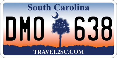 SC license plate DMO638