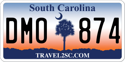 SC license plate DMO874