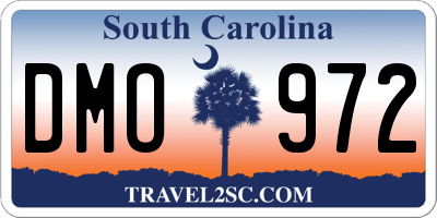 SC license plate DMO972