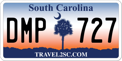 SC license plate DMP727