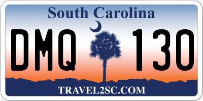 SC license plate DMQ130
