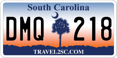 SC license plate DMQ218