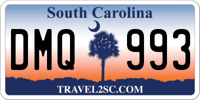 SC license plate DMQ993