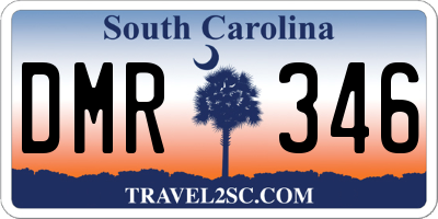 SC license plate DMR346