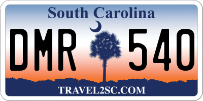 SC license plate DMR540