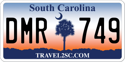 SC license plate DMR749