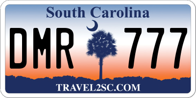 SC license plate DMR777