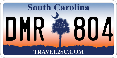 SC license plate DMR804
