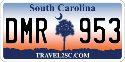SC license plate DMR953