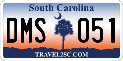SC license plate DMS051