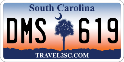 SC license plate DMS619