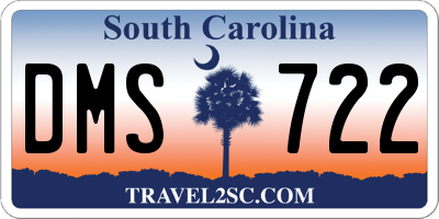 SC license plate DMS722