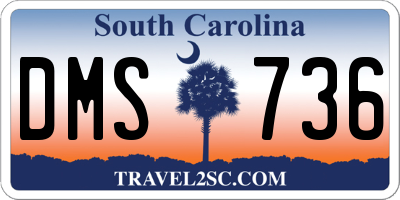 SC license plate DMS736