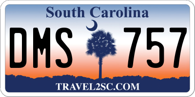 SC license plate DMS757