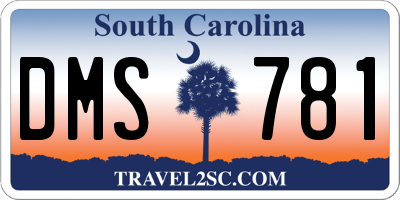 SC license plate DMS781