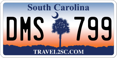 SC license plate DMS799