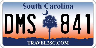 SC license plate DMS841