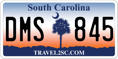 SC license plate DMS845