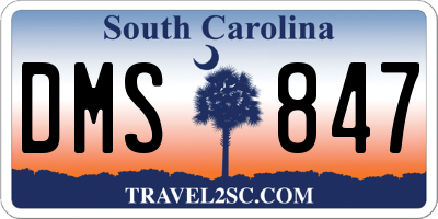 SC license plate DMS847
