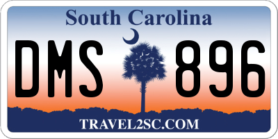 SC license plate DMS896