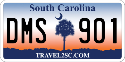 SC license plate DMS901