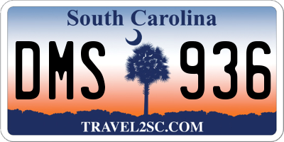SC license plate DMS936