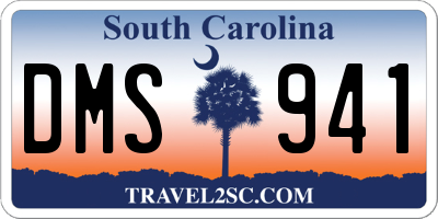 SC license plate DMS941