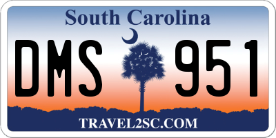 SC license plate DMS951
