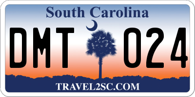 SC license plate DMT024