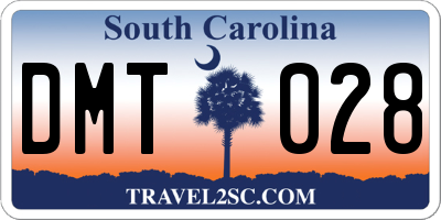 SC license plate DMT028