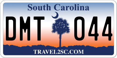 SC license plate DMT044