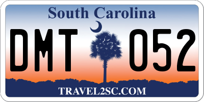 SC license plate DMT052