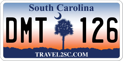 SC license plate DMT126
