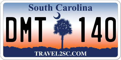 SC license plate DMT140