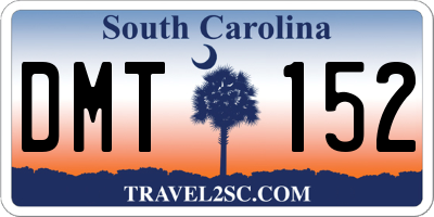 SC license plate DMT152